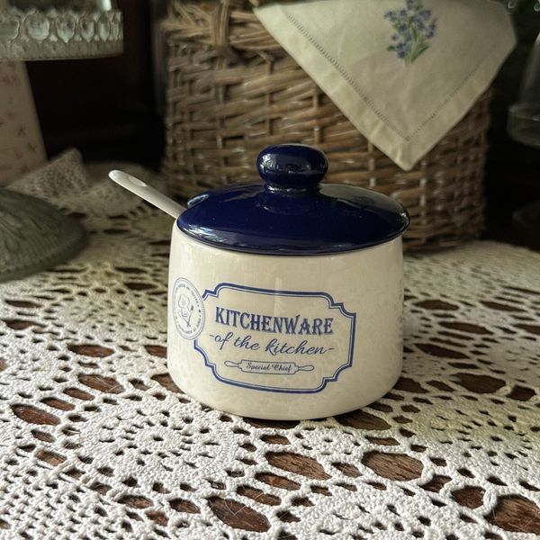 Цукорниця "Kitchenware", синя, кераміка 0275 фото