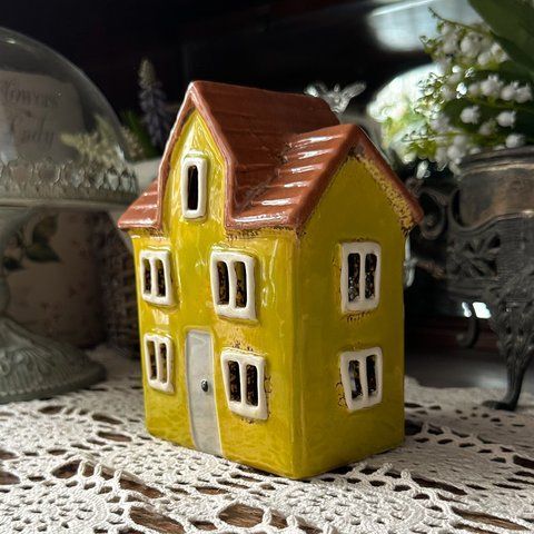Свічник Будиночок керамічний 15х11,5х7,5 см. House008 фото