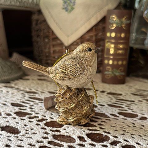 Підвіс ялинковий "Пташка на шишці", 7,5 см. 0240 фото
