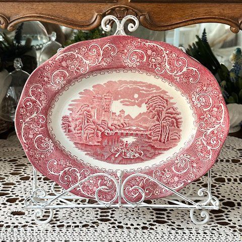 Блюдо овальне Ironstone Canterbury "River scenes", 31х24,5 см. 0149 фото