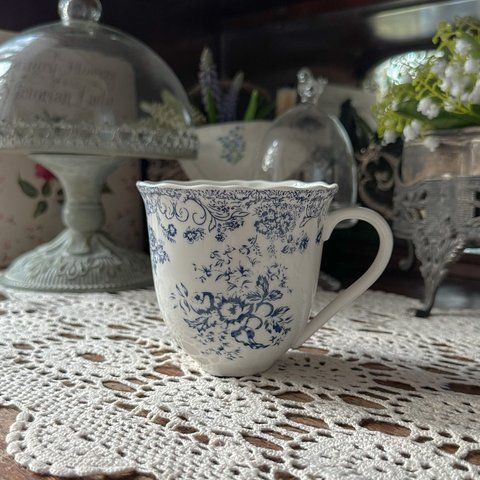 Кружка, чашка, кухоль "Vintage Rose", порцеляна, 350 мл. 0056 фото
