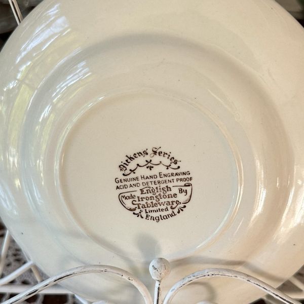 Тарілка обідня Ironstone "Dickens Series" Limited, 24,5 см. 0258 фото